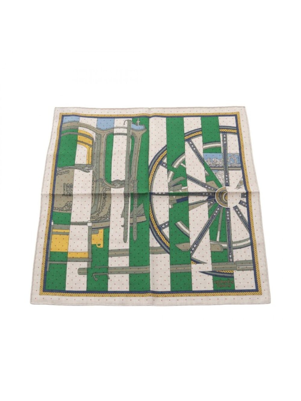 Hermes Scarf Gavroche 45 la Berline Bayadere Silk